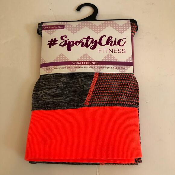 Sporty Chic Yoga Leggings exercise workout gym athleisure NWT New - Picture 1 of 5